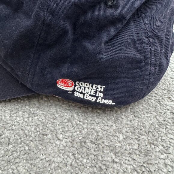 Vintage 90s San Jose Sharks NHL Snapback Hat Cap Unisex Navy Pacific Bell Promo - Picture 6 of 13